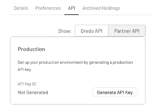 Access API key generation